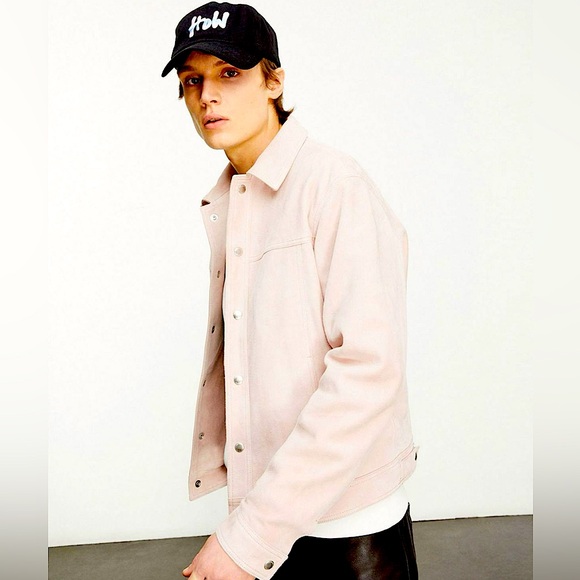 The Kooples Light Blush Pink Suede Leather Jacket - NWT!